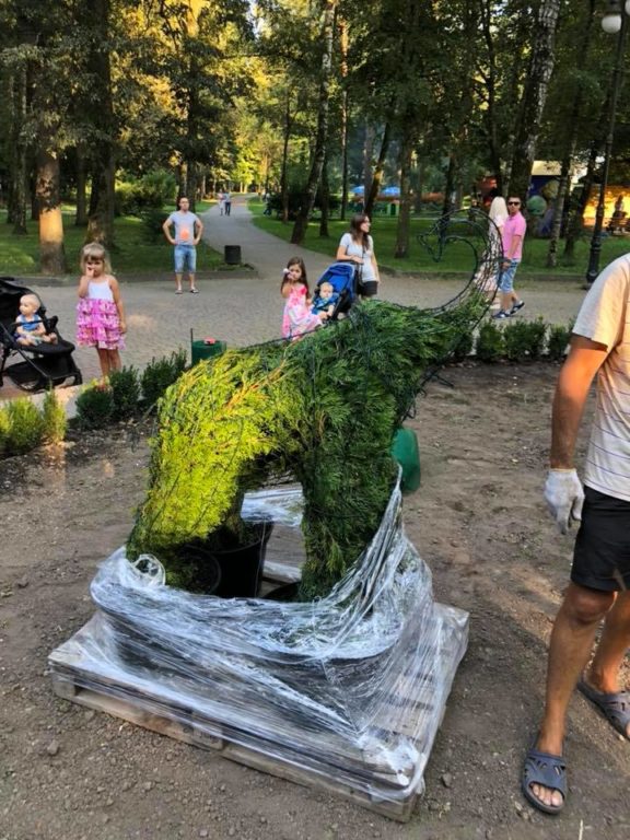 За дорученням Марцінківа у міському парку будуть зелені скульптури (фотофакт)